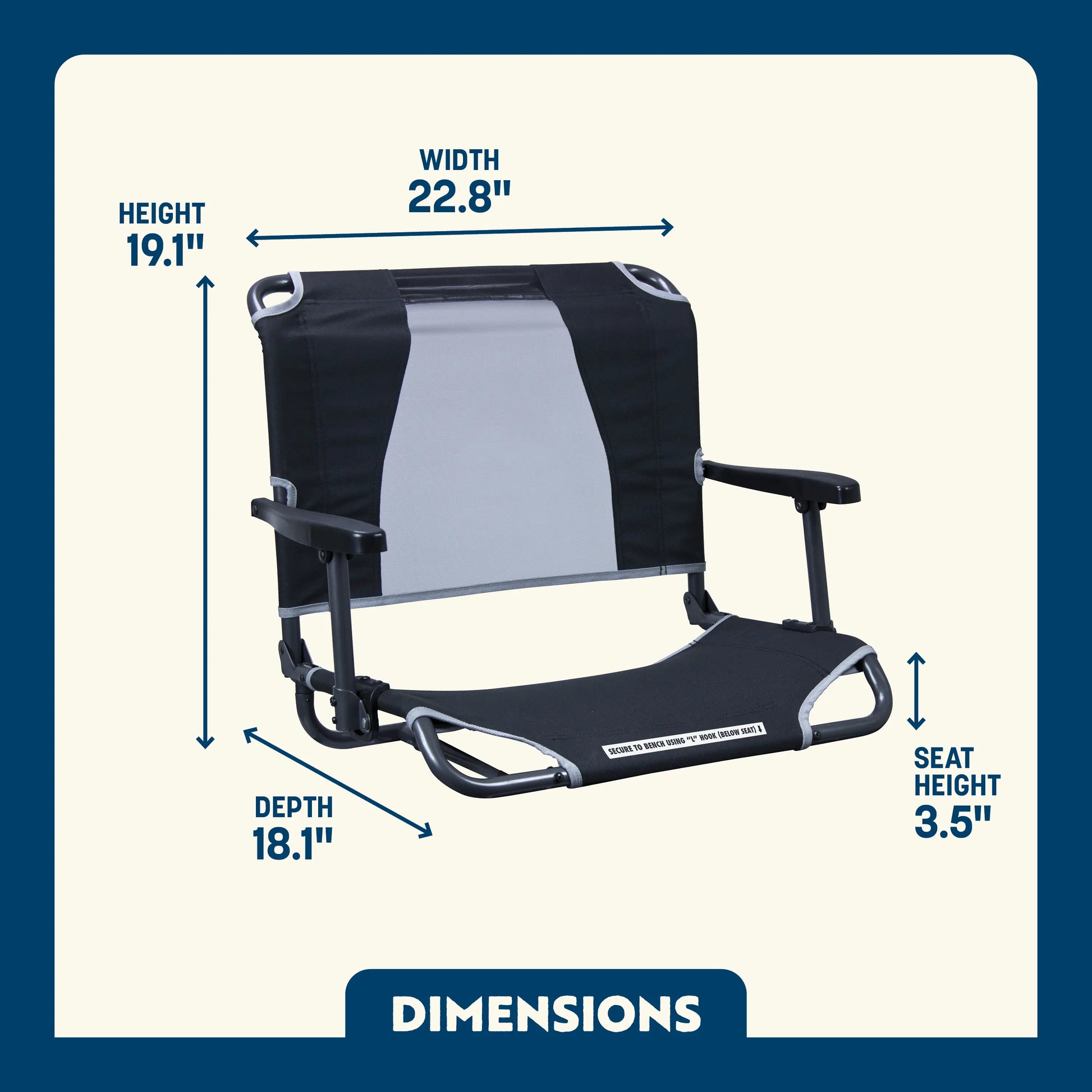 Big Comfort Stadium Chair™ with Armrests - Weekend Pair