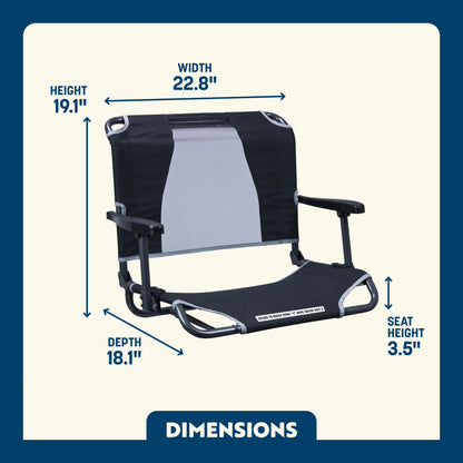 Big Comfort Stadium Chair™ with Armrests - Weekend Pair