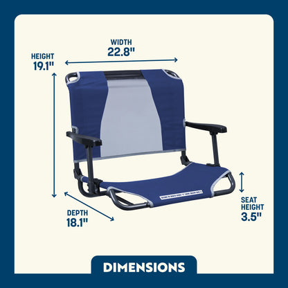 Big Comfort Stadium Chair™ with Armrests - Weekend Pair
