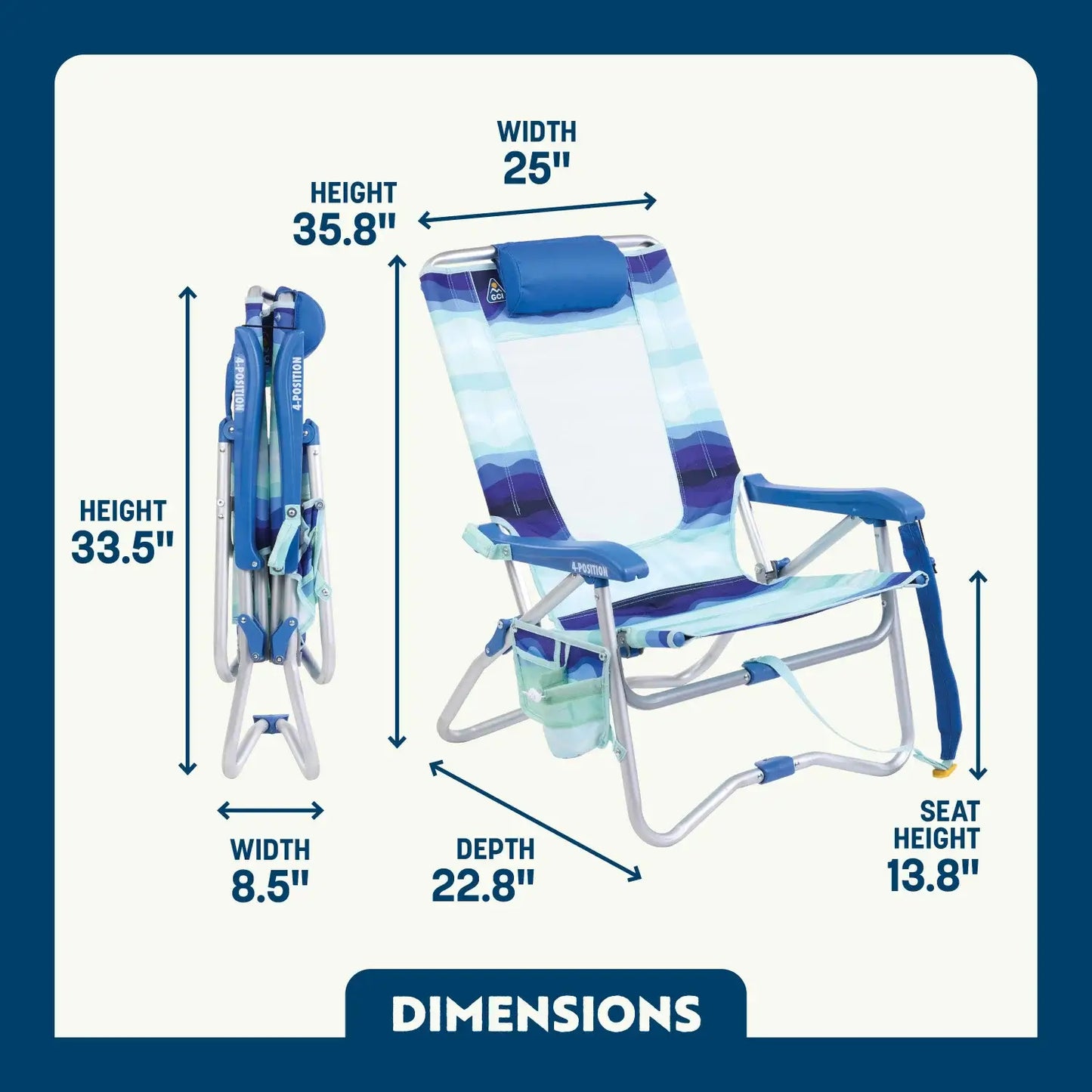 Bi-Fold Beach Chair™ - Gift Ready
