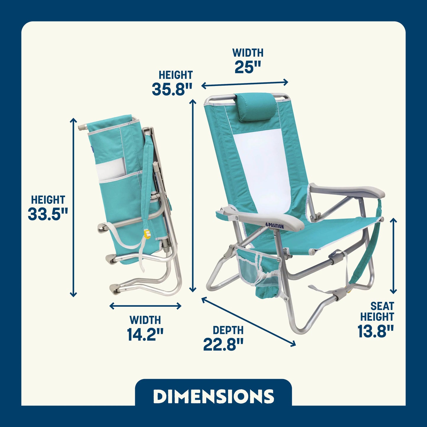 Bi-Fold Beach Chair™ - Gift Ready