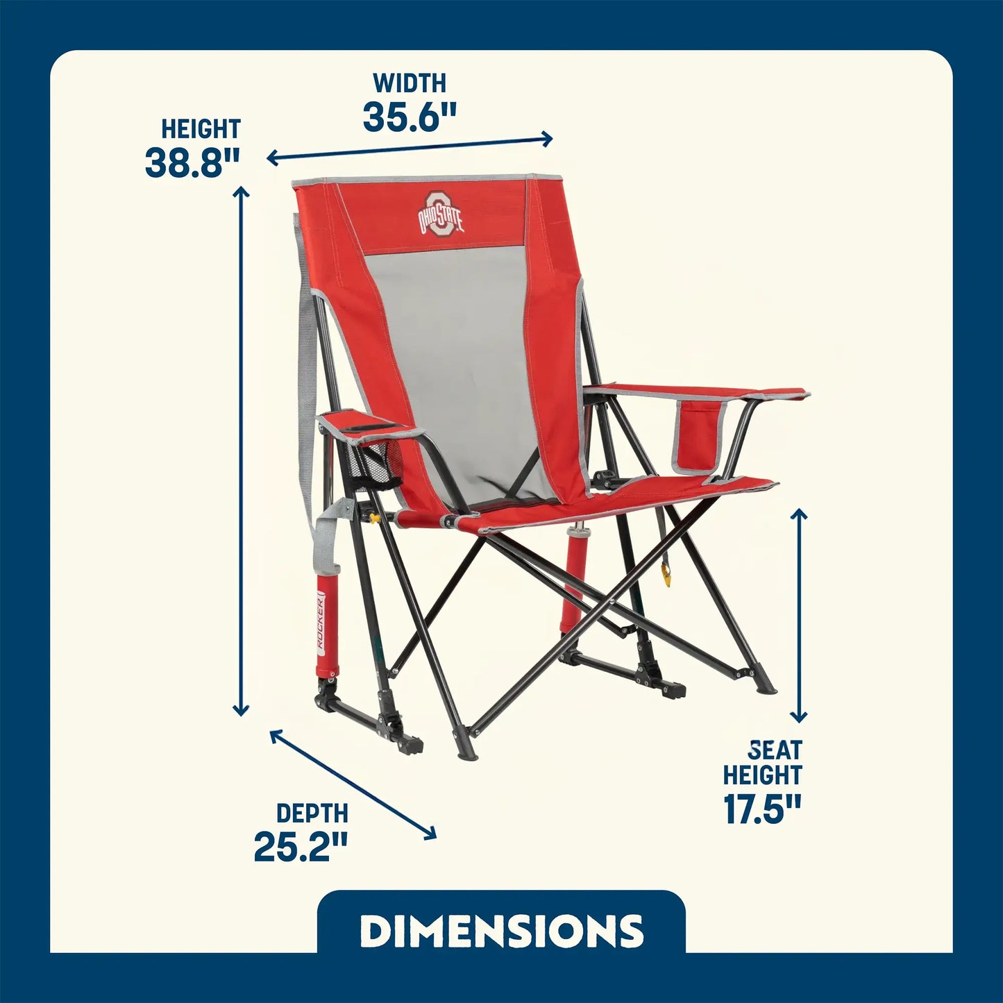 College Comfort Pro Rocker™ - Ohio State Buckeyes - Clean Bundle