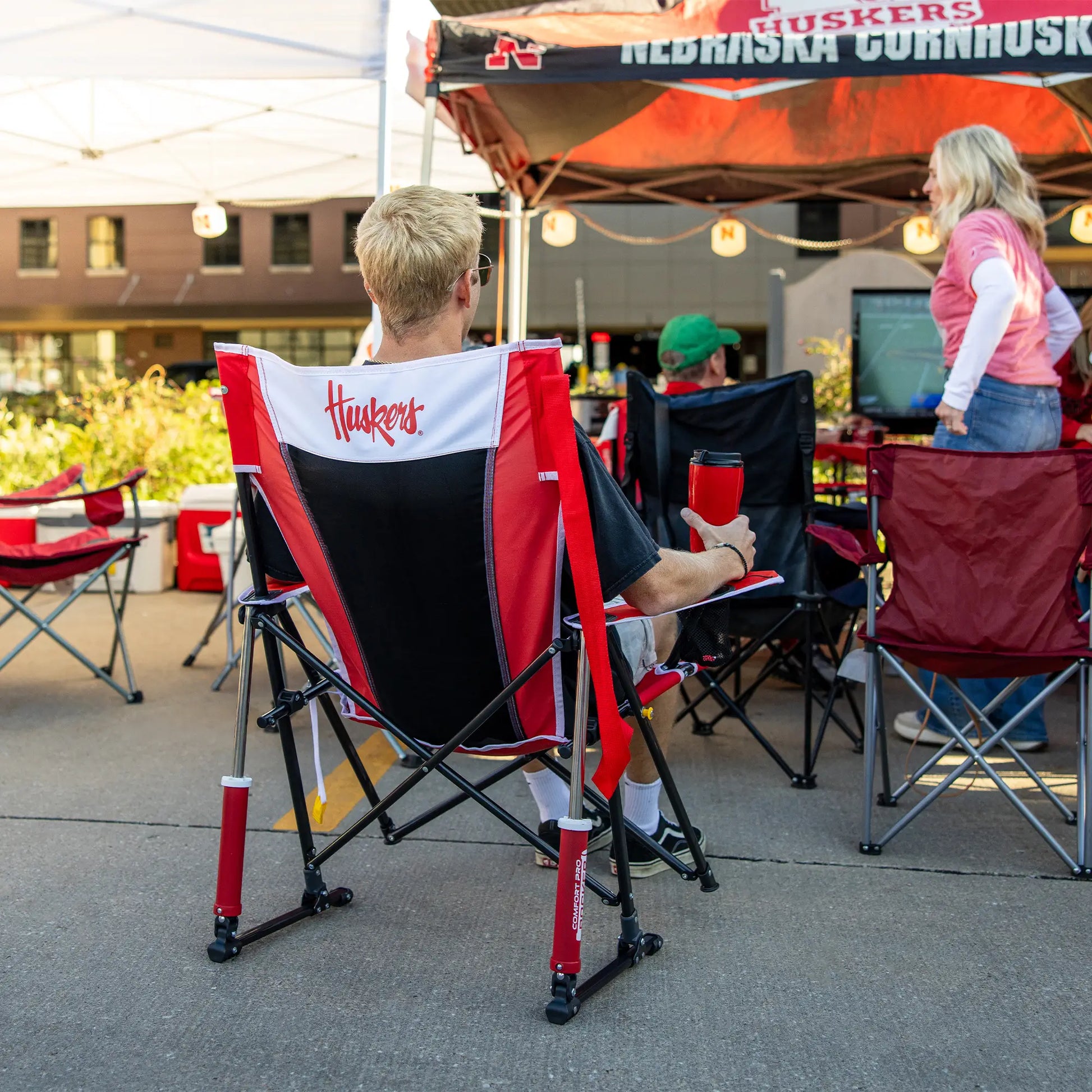 College Comfort Pro Rocker™ - Nebraska Cornhuskers - Travel Edit