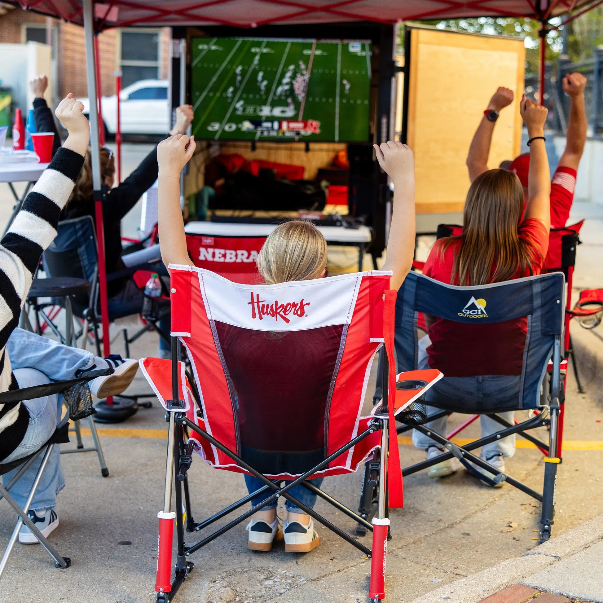 College Comfort Pro Rocker™ - Nebraska Cornhuskers - Travel Edit
