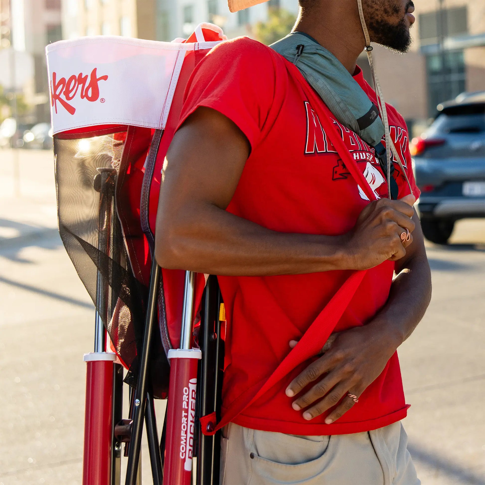 College Comfort Pro Rocker™ - Nebraska Cornhuskers - Travel Edit